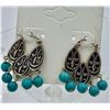 Image 2 : LOT OF THREE STERLING SILVER EARRRINGS