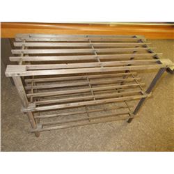 Wood 3 shelf Shoe rack / 11 x 25 x 19 high