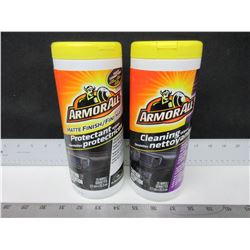 2 New Armor All Protectant & Cleaning Wipes