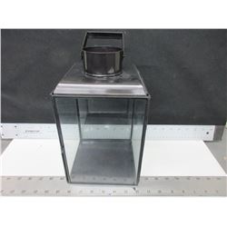 Metal & Glass Hurricane Candle Lantern / great for your Patio Table
