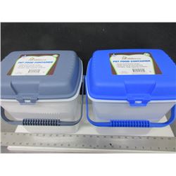 2 New Pet Food Containers / keeps fresh longer / seals out pests & humidity