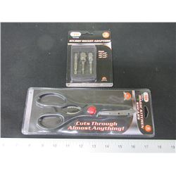 New Stubby Socket Adaptors 1/4 - 3/8 - 1/2"  and Magic Kitchen Shears