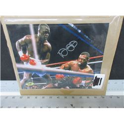 Signed  James " Buster "  Douglas Knocking out Iron Mike Tyson / COA