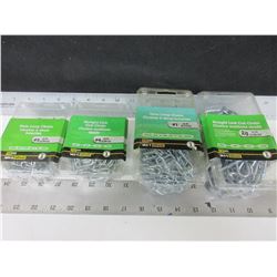 New lot of 4 Assorted Chains / 3 are 10 foot & 1 is 15 foot