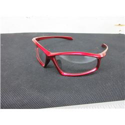 Bundle of 7 New Safety Glasses / Clear XP-87 red frame / retail= 12.99ea
