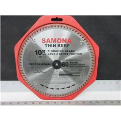 New Samona Thin Kerf 10" Finishing Blade / 80 Tooth Carbide
