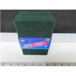 New pack of 10 Green Scouring Pads / great for pots,grills and more