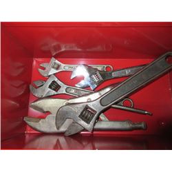 Nice Red Locking Toolbox with Crescent Wrenches