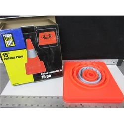 3 Colapsable Safety Cones 15 inch / 12.99 each at store