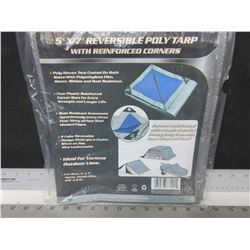 New 5 x 7 Poly Tarp reversable