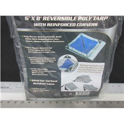 New 6 x 8  Poly Tarp reversable