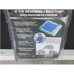 New 6 x 8  Poly Tarp reversable