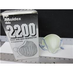 New Moldex 2200 dust & mist Resperators case of 20 / $125.00 in store/on-line
