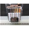 Image 1 : New 12 piece Furniture Touch Up Markers and crayons / cherry,mahogany