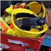 Image 1 : TWO PIECE DAKOTA HIGH VISIBILITY SUIT RAINJACKET AND NEW HELMETS ETC