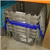 Image 2 : 11 LARGE TOTES W/ BUILT IN LIDS