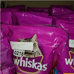 3 BAGS OF 2KG AND 1 BAG OF 1KG WHISKAS CAT FOOD