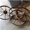 Image 2 : 4 VINTAGE IRON WHEELS
