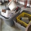 Image 1 : 2 TOTES OF SHOP SUPPLIES