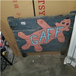 GAFF WOOD SIGN