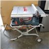 Image 1 : BOSCH 4100 10 INCH TABLESAW WITH FENCE AND GRAVITY RISE STAND, TESTED AND WORKING