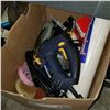 Image 2 : BOX OF SHOP SUPPLIES AND MASTERCRAFT JIG SAW - WORKING