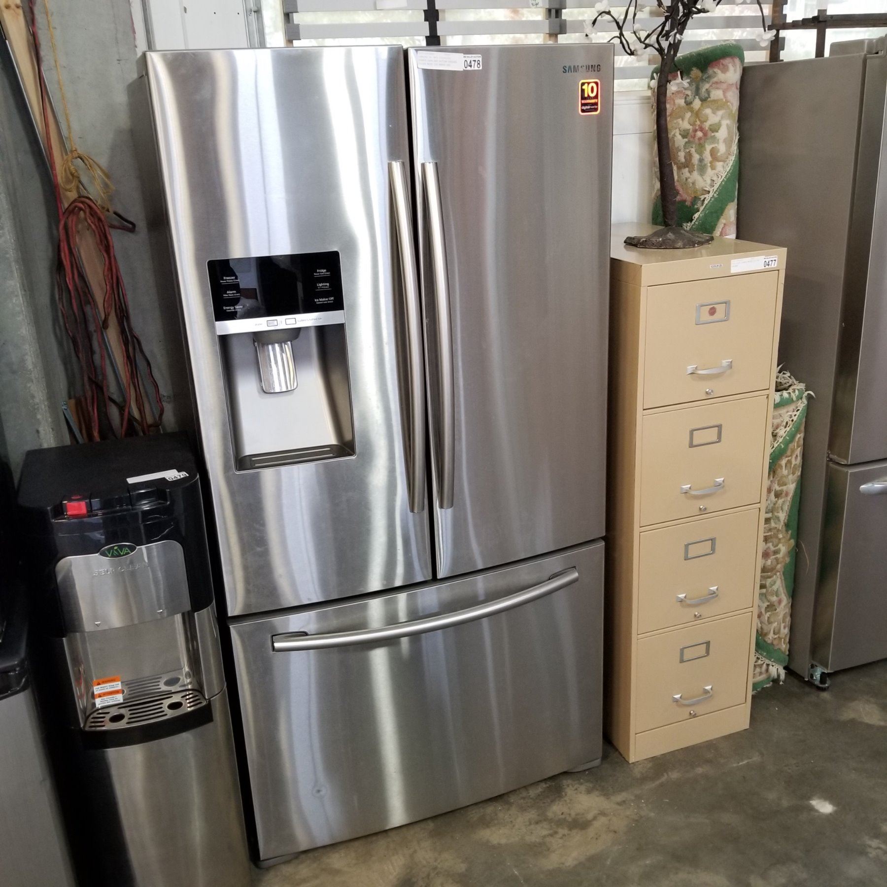 SAMSUNG 36 INCH STAINLESS FRENCH DOOR AND BOTTOM FREEZER FRIDGE WITH