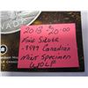 Image 3 : 2013 20 DOLLAR FINE SILVER .9999 CANADIAN MINT WOLF
