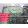 Image 3 : 4 DIFFERENT CANADIAN BILLS 2 DIFFERENT 1967 $1, 1954 $2, 1986 $2