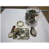 Image 1 : JAR OF ESTATE WATCHES, TRAY OF POCKET WATCHES, MICKEY MOUSE WATCH, ETC