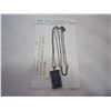 Image 1 : STAMPED 925 LONG NECKLACE W/ 925 SILVER PENDANT W/ PURPLE JADE STONE