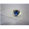 Image 2 : ANTIQUE STERLING RING BLUE STONE W/ ADJUSTABLE BAND