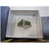 Image 2 : STERLING DIOPSIDE LADIES RING MISSING STONES AND LADIES ROSE GOLD EARRINGS