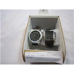 2 WATCHES IN BROWN CASE GUESS AND MP3