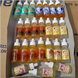 24 BOTTLES OF 30ML E VAPE JUICE