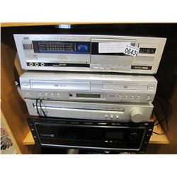 CONTROL 4 AND JVC STEREO TUNER, CITIZEN DVD RECORDER, AND JVC TAPE DECK