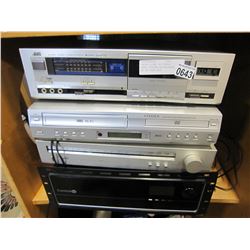 CONTROL 4 AND JVC STEREO TUNER, CITIZEN DVD RECORDER, AND JVC TAPE DECK