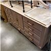 Image 1 : BLEACHED OAK DRESSER AND TRIPLE SWING MIRROR