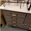 Image 2 : BLEACHED OAK DRESSER AND TRIPLE SWING MIRROR