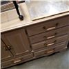 Image 3 : BLEACHED OAK DRESSER AND TRIPLE SWING MIRROR