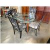 Image 1 : MODERN GLASS TOP DINING TABLE W/ 4 CHAIRS