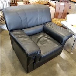 BLACK LEATHER ARM CHAIR