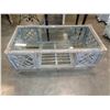 Image 1 : RATTAN GLASSTOP COFFEE TABLE