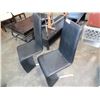 Image 2 : PAIR OF ASHLEY MODERN BLACK LEATHER SIDE CHAIRS RETAIL $249 EACH