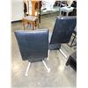 Image 3 : PAIR OF ASHLEY MODERN BLACK LEATHER SIDE CHAIRS RETAIL $249 EACH