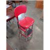 Image 1 : RED VINTAGE STEP STOOL CHAIR