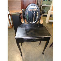 BLACK VANITY W/ MIRROR