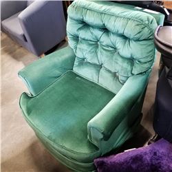 GREEN FABRIC ROCKING CHAIR