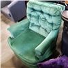 Image 1 : GREEN FABRIC ROCKING CHAIR