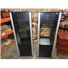 Image 1 : 2 BLACK AND GREY GLASS DOOR CABINETS